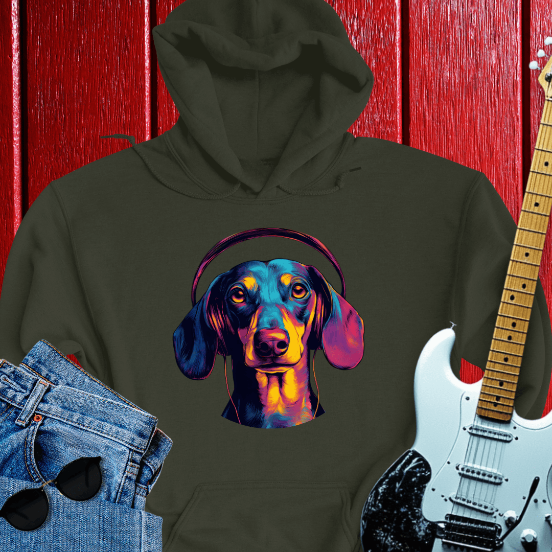 Dachshund Tuned In Hoodie