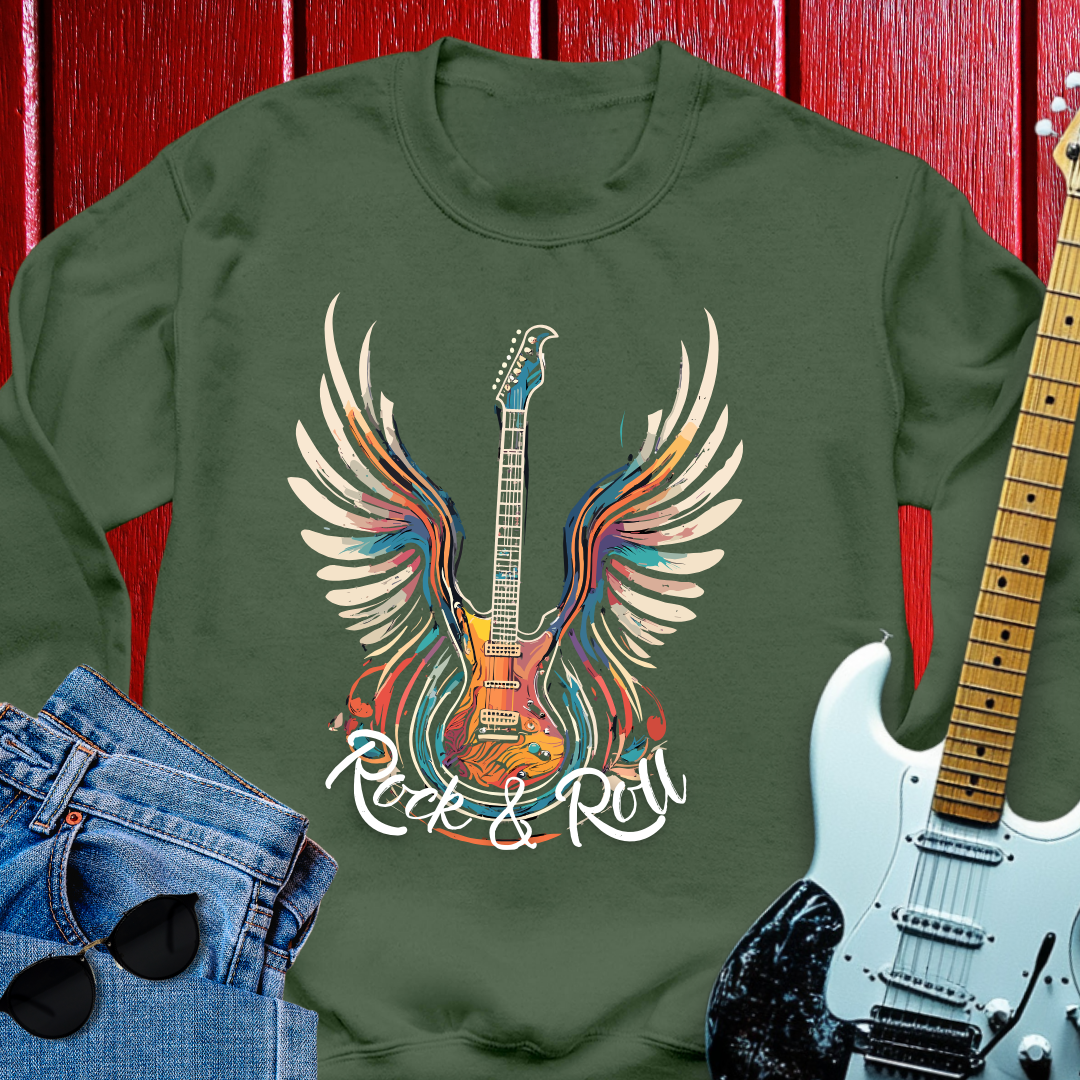 Acrylic Winged Guitar Crewneck