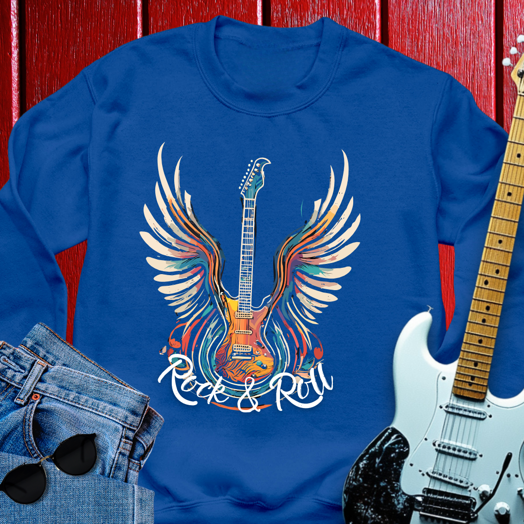 Acrylic Winged Guitar Crewneck