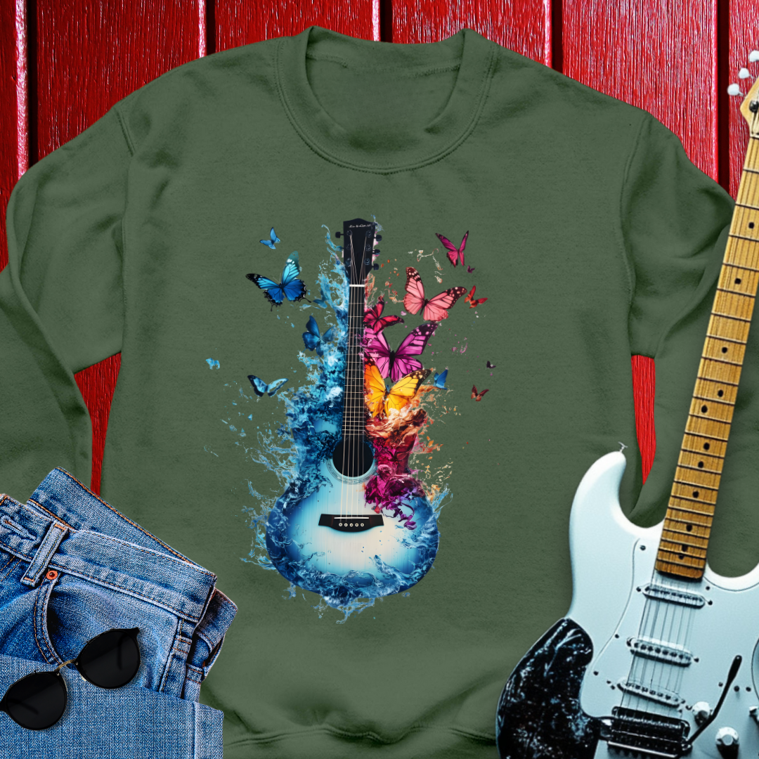 Butterfly Guitar Crewneck