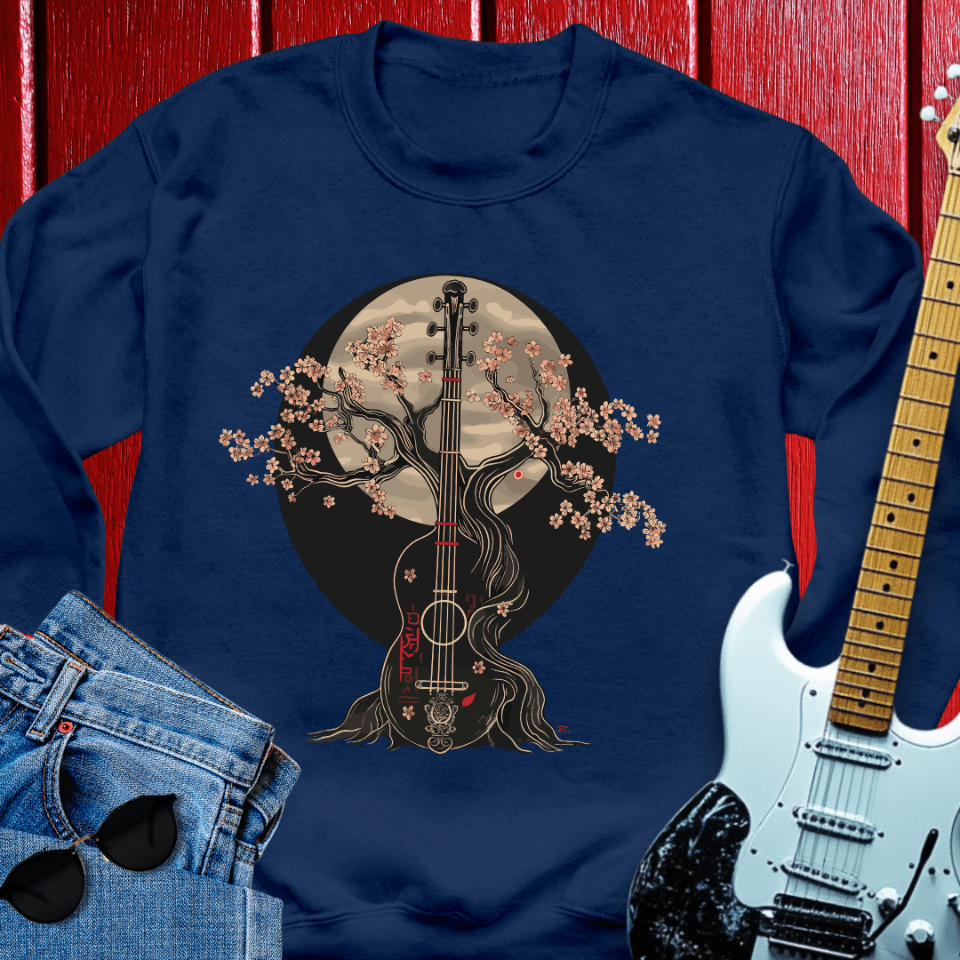 Cherry Blooms Guitar Crewneck