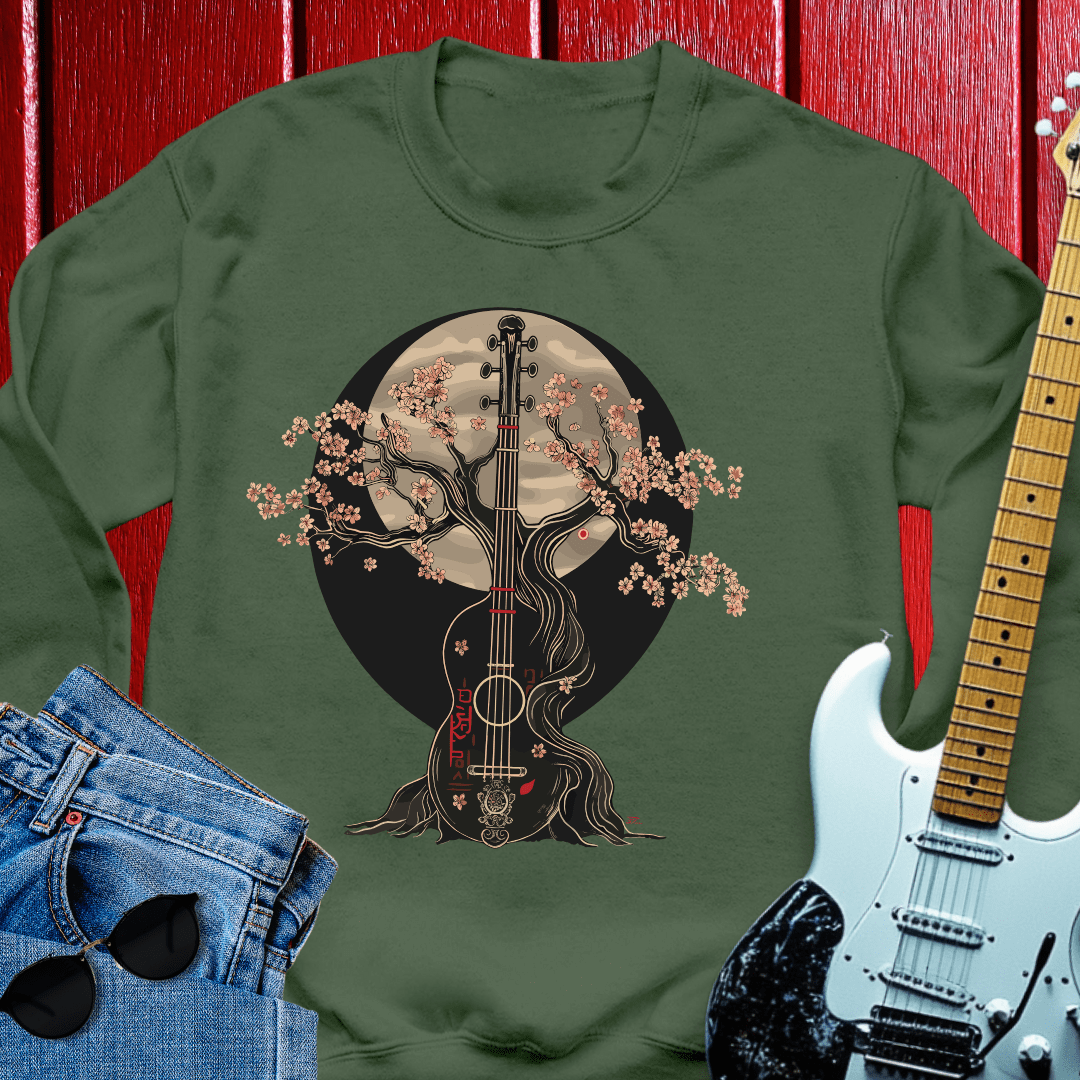 Cherry Blooms Guitar Crewneck
