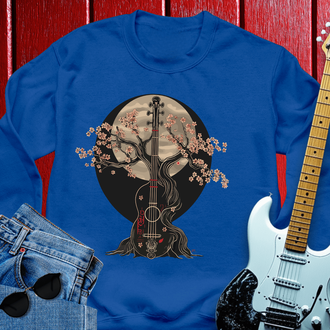 Cherry Blooms Guitar Crewneck