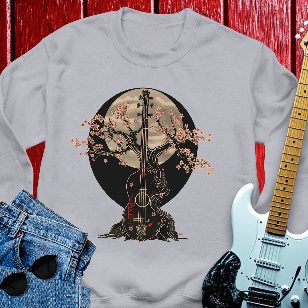 Cherry Blooms Guitar Crewneck