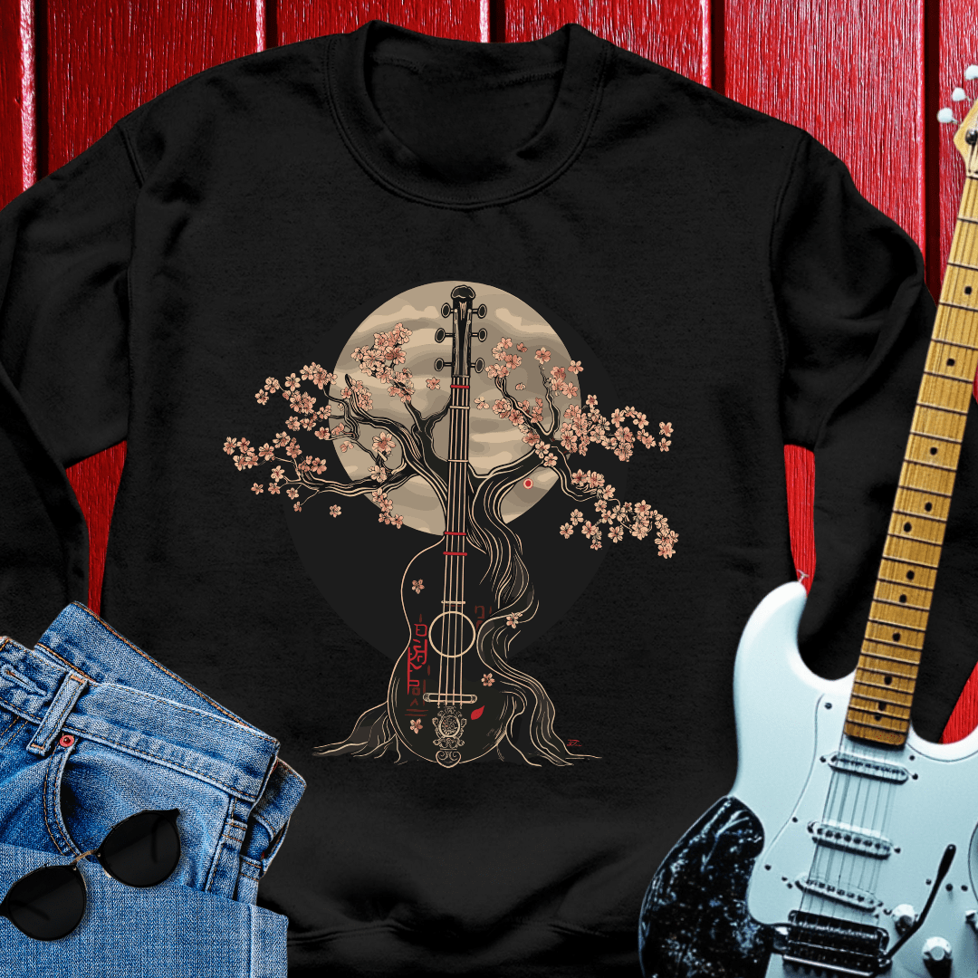 Cherry Blooms Guitar Crewneck