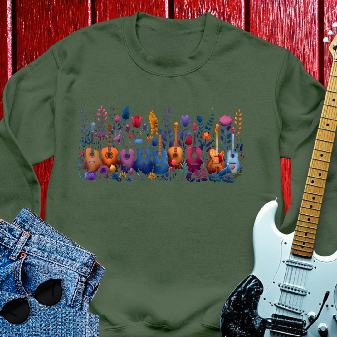 Floral Guitar Crewneck