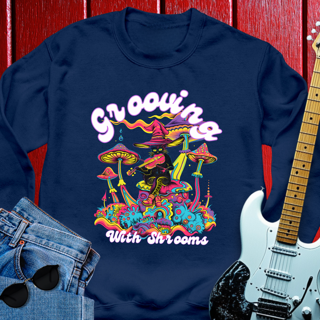 Grooving With Shrooms Crewneck