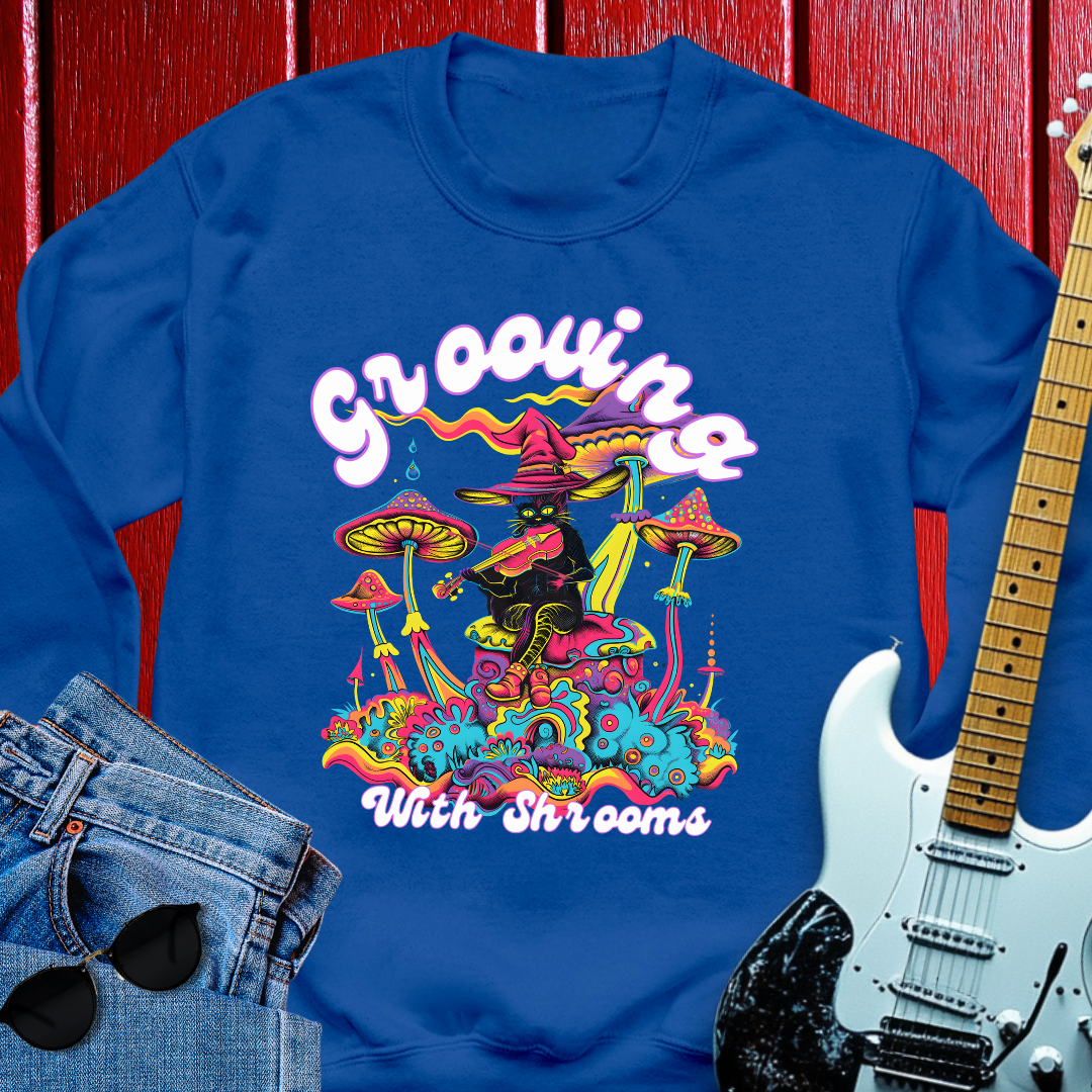 Grooving With Shrooms Crewneck