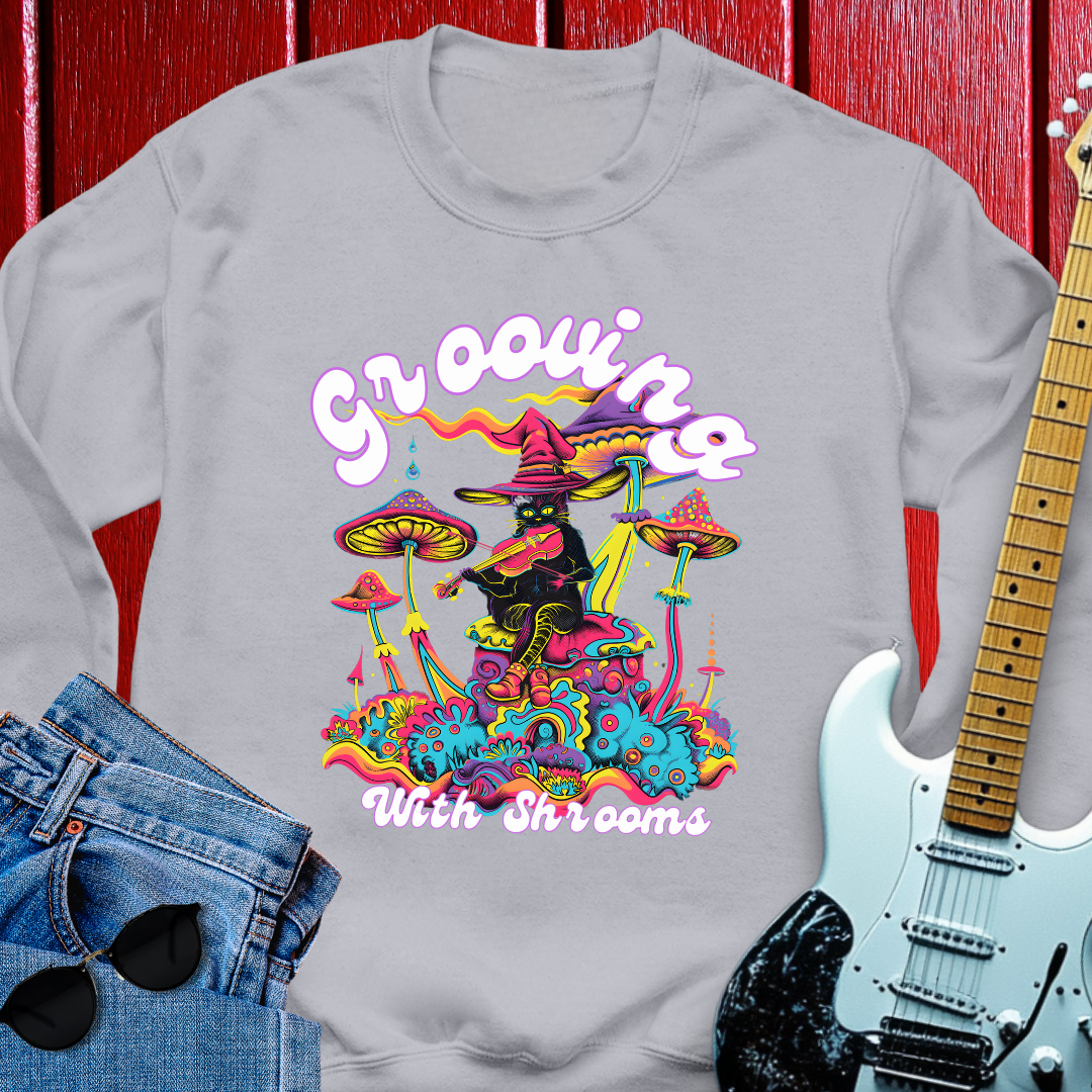 Grooving With Shrooms Crewneck