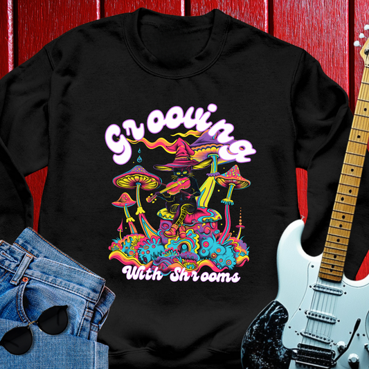 Grooving With Shrooms Crewneck