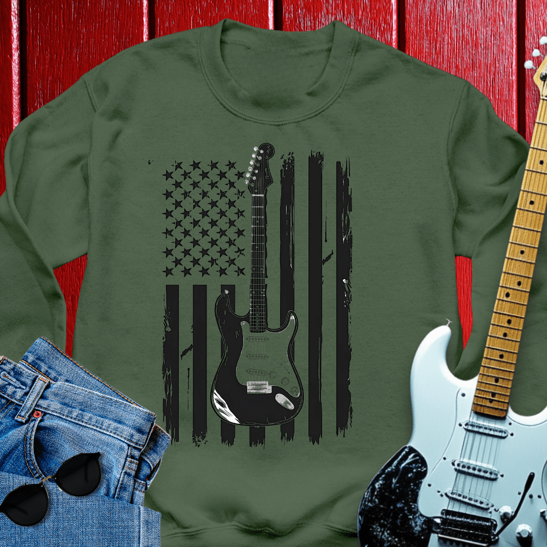 Guitar Flagged Crewneck