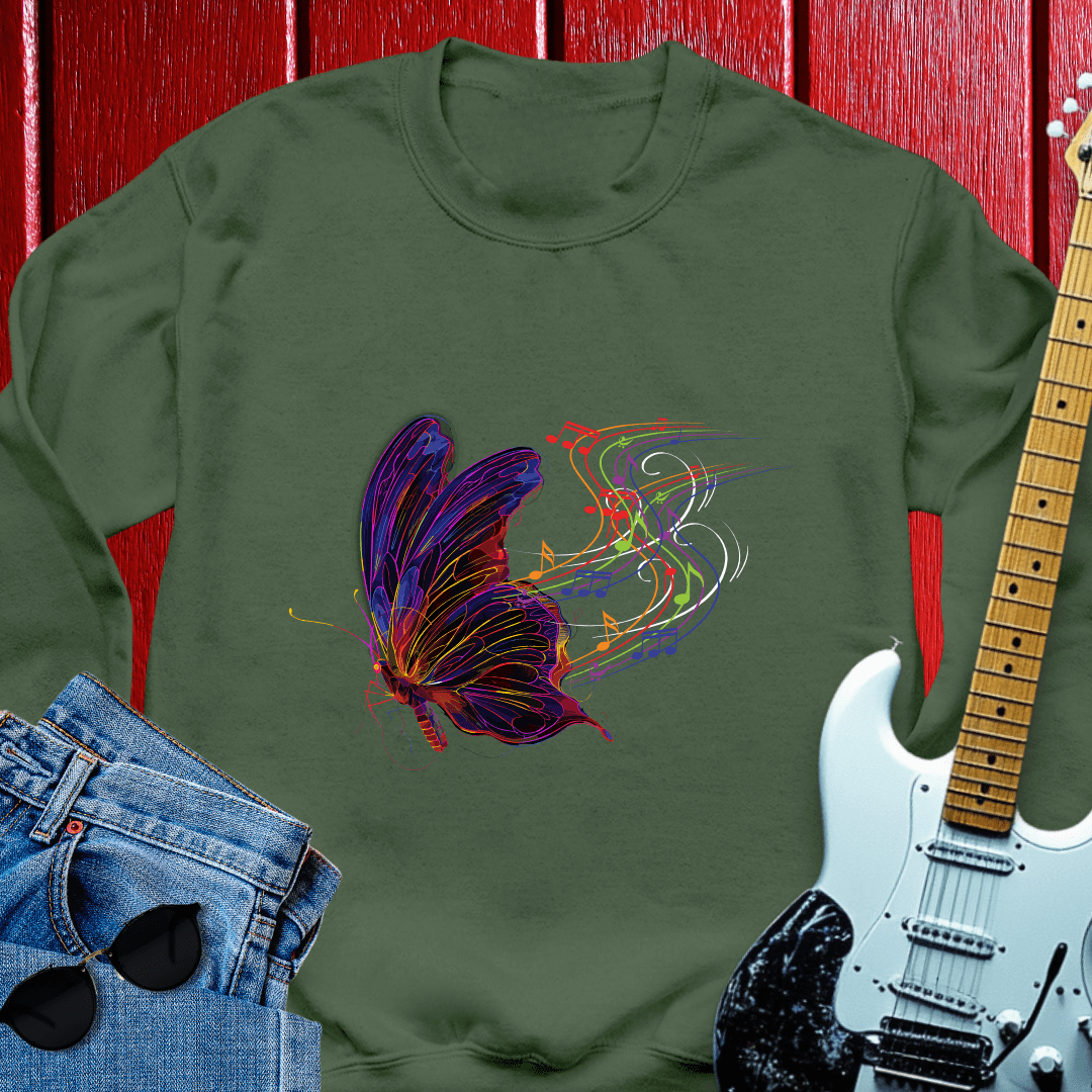 Musical Butterfly Crewneck