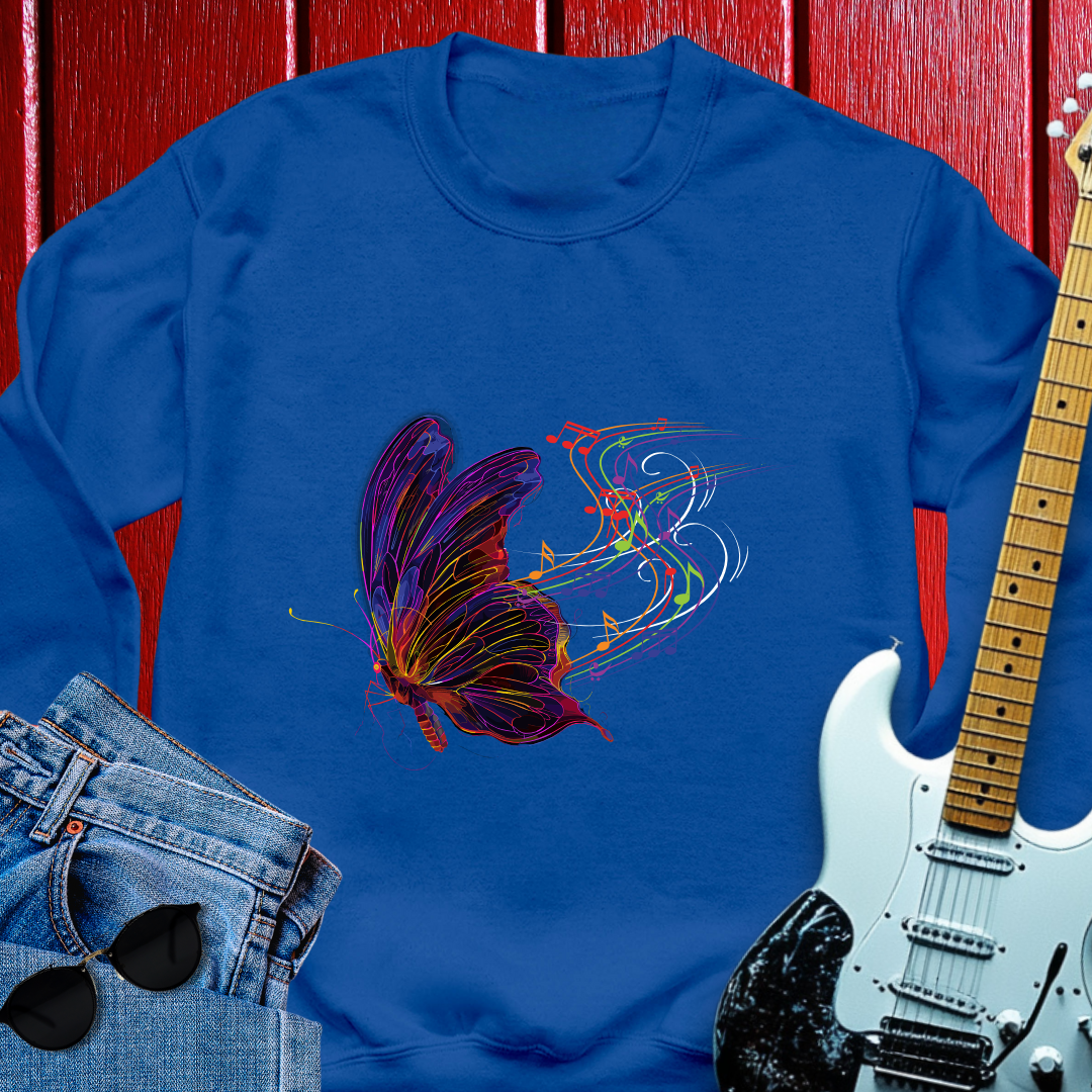 Musical Butterfly Crewneck