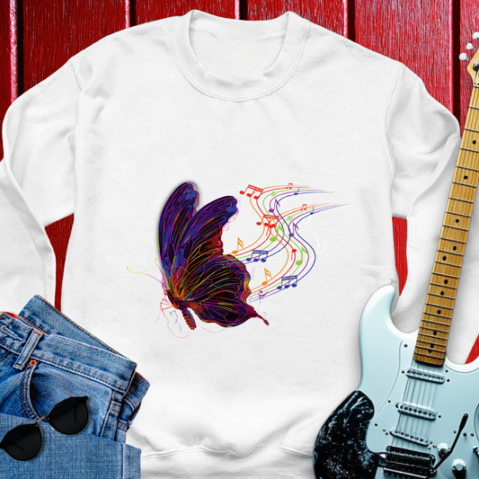 Musical Butterfly Crewneck