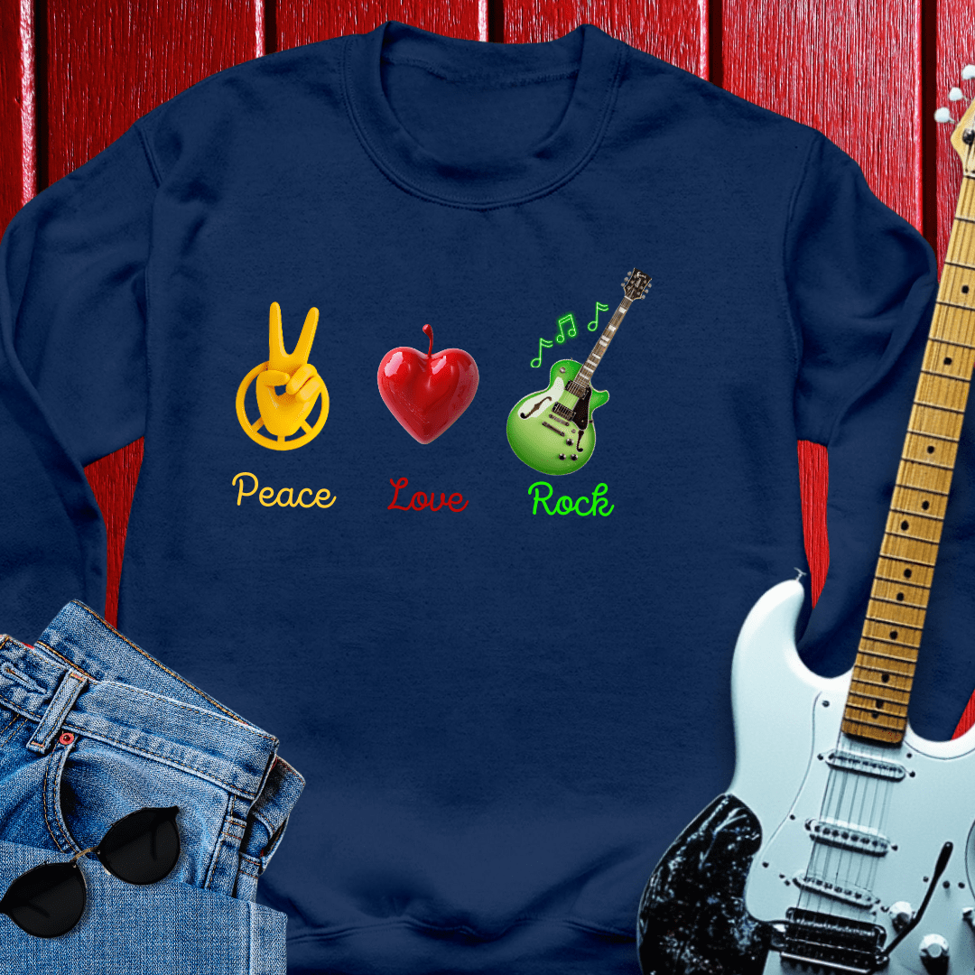 Peace, Love And Rock Crewneck