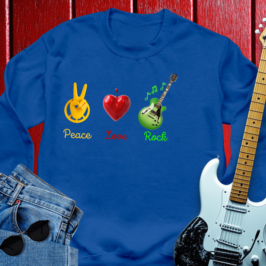 Peace, Love And Rock Crewneck