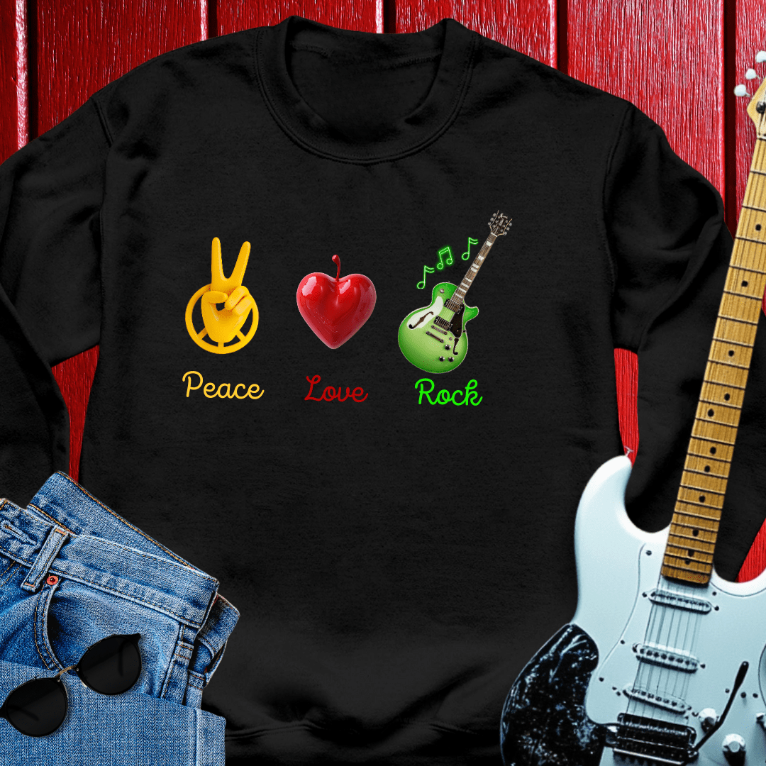 Peace, Love And Rock Crewneck
