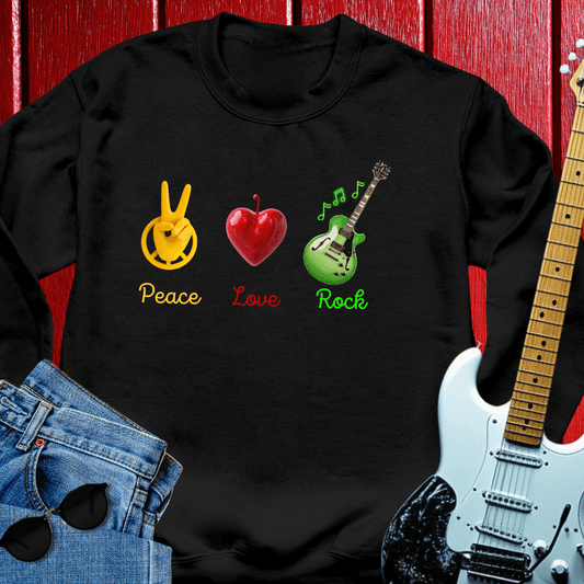 Peace, Love And Rock Crewneck