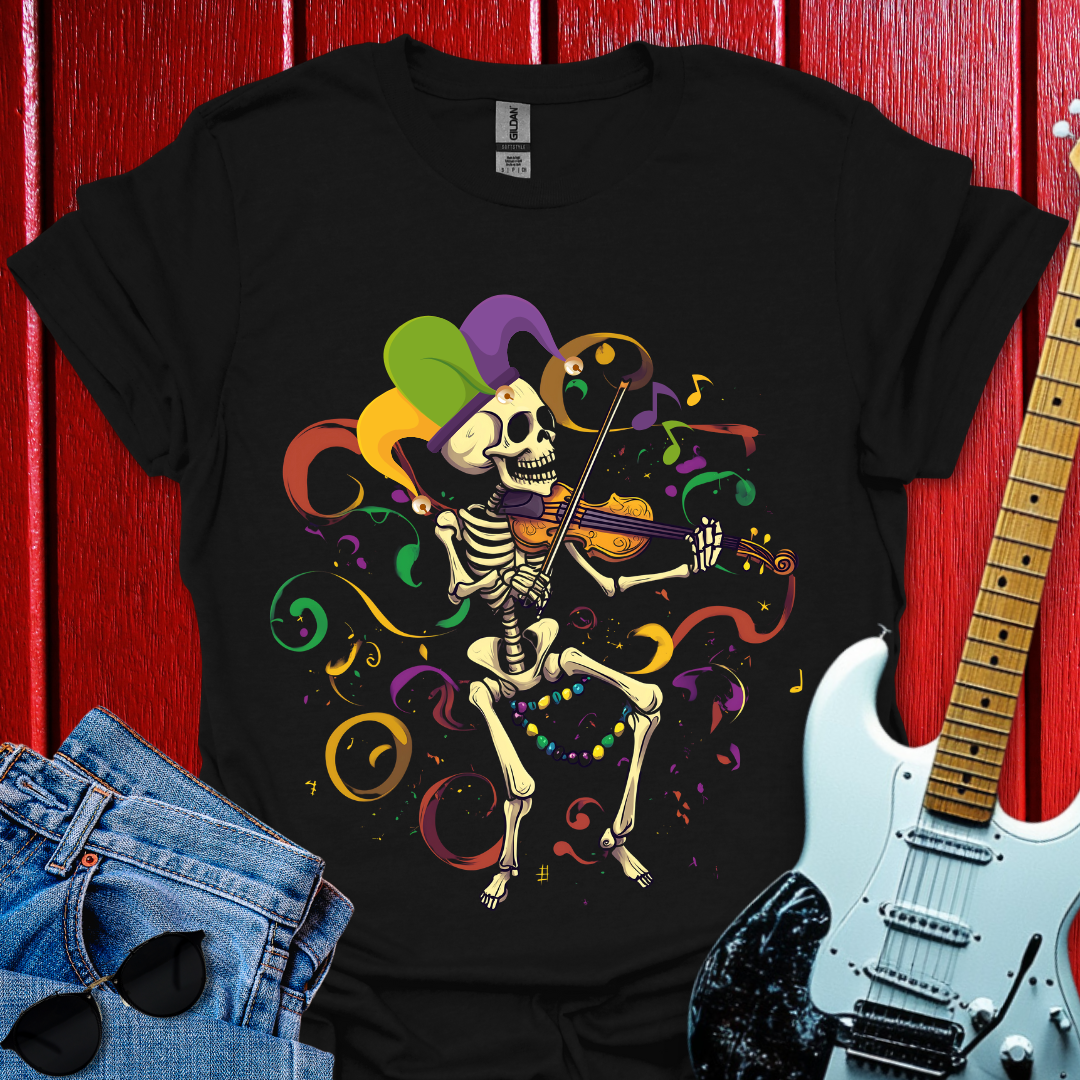 Mardi Gras Skeleton T-shirt