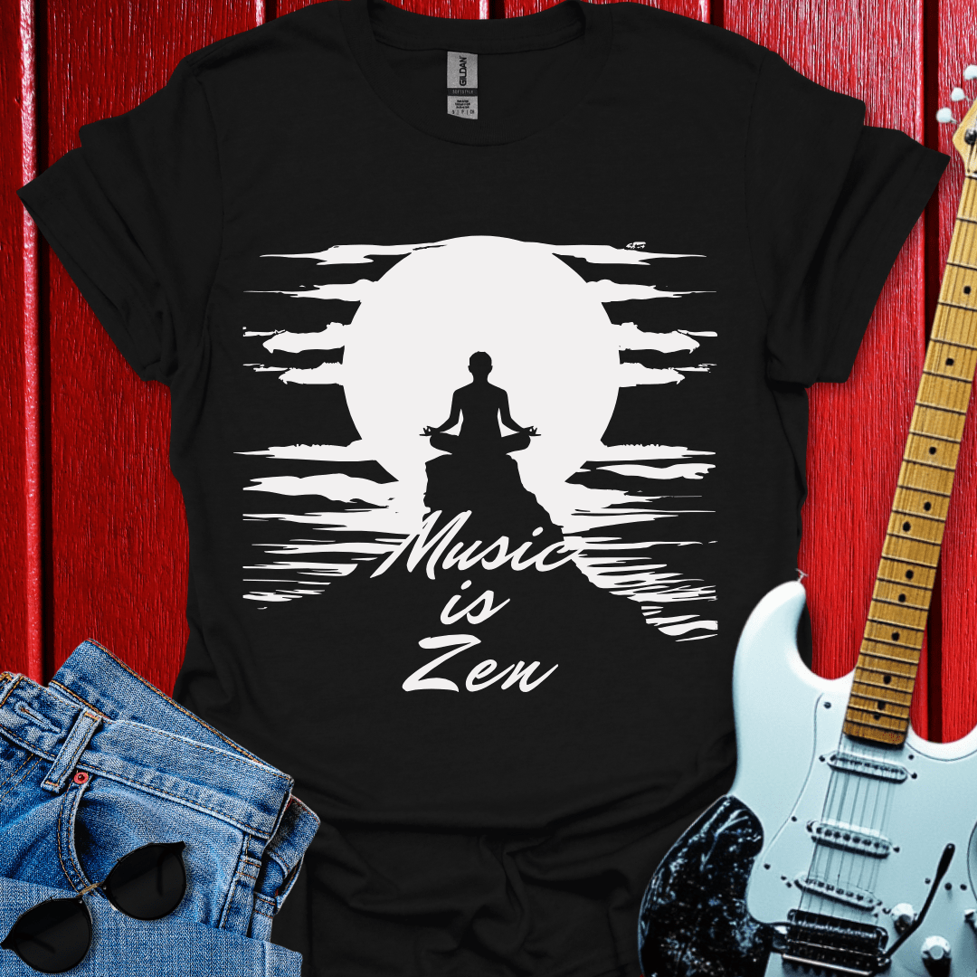 Monochrome Music Is Zen T-shirt