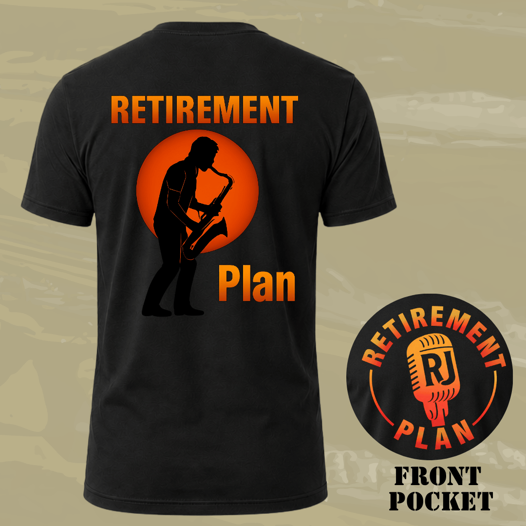 Retirement Saxophone Back T-shirt