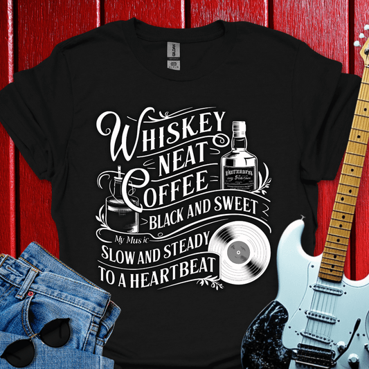 Whiskey And Coffee (White) T-shirt