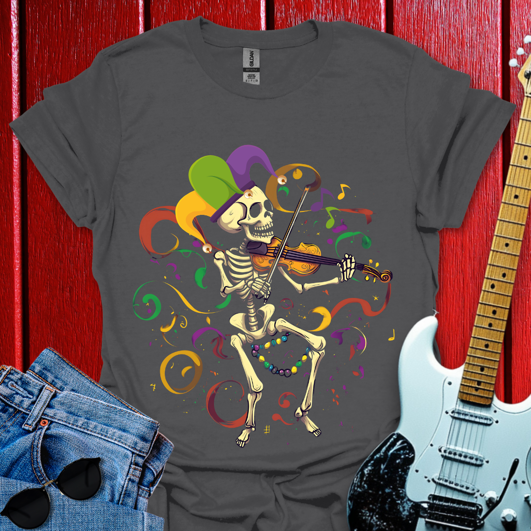 Mardi Gras Skeleton T-shirt