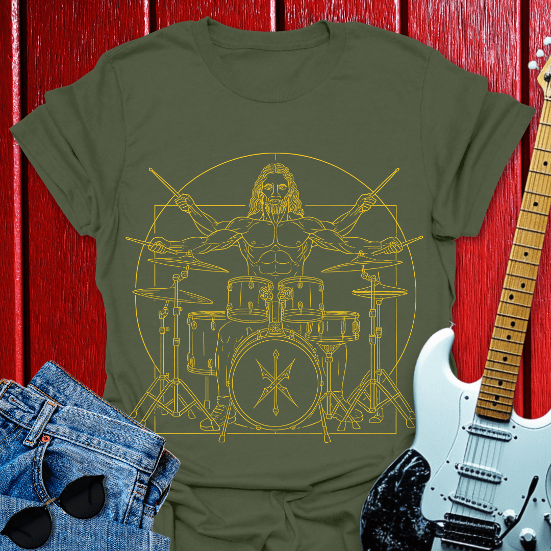 Drummer Vitruvian T-shirt