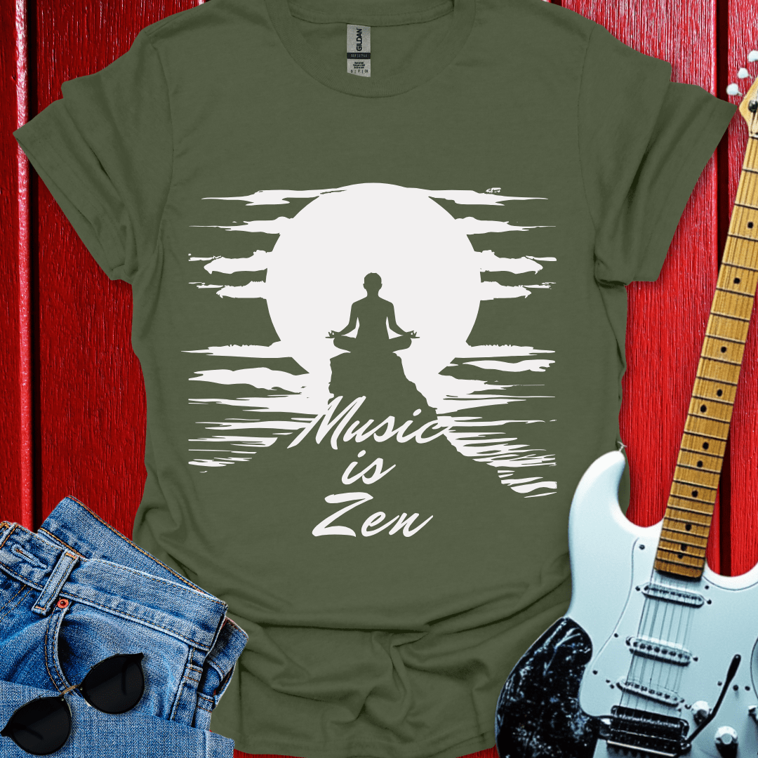 Monochrome Music Is Zen T-shirt