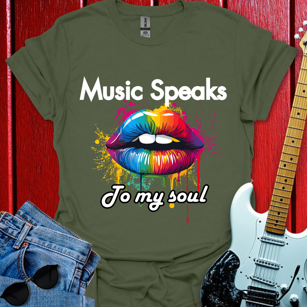 Music Speaks (W/T) T-shirt