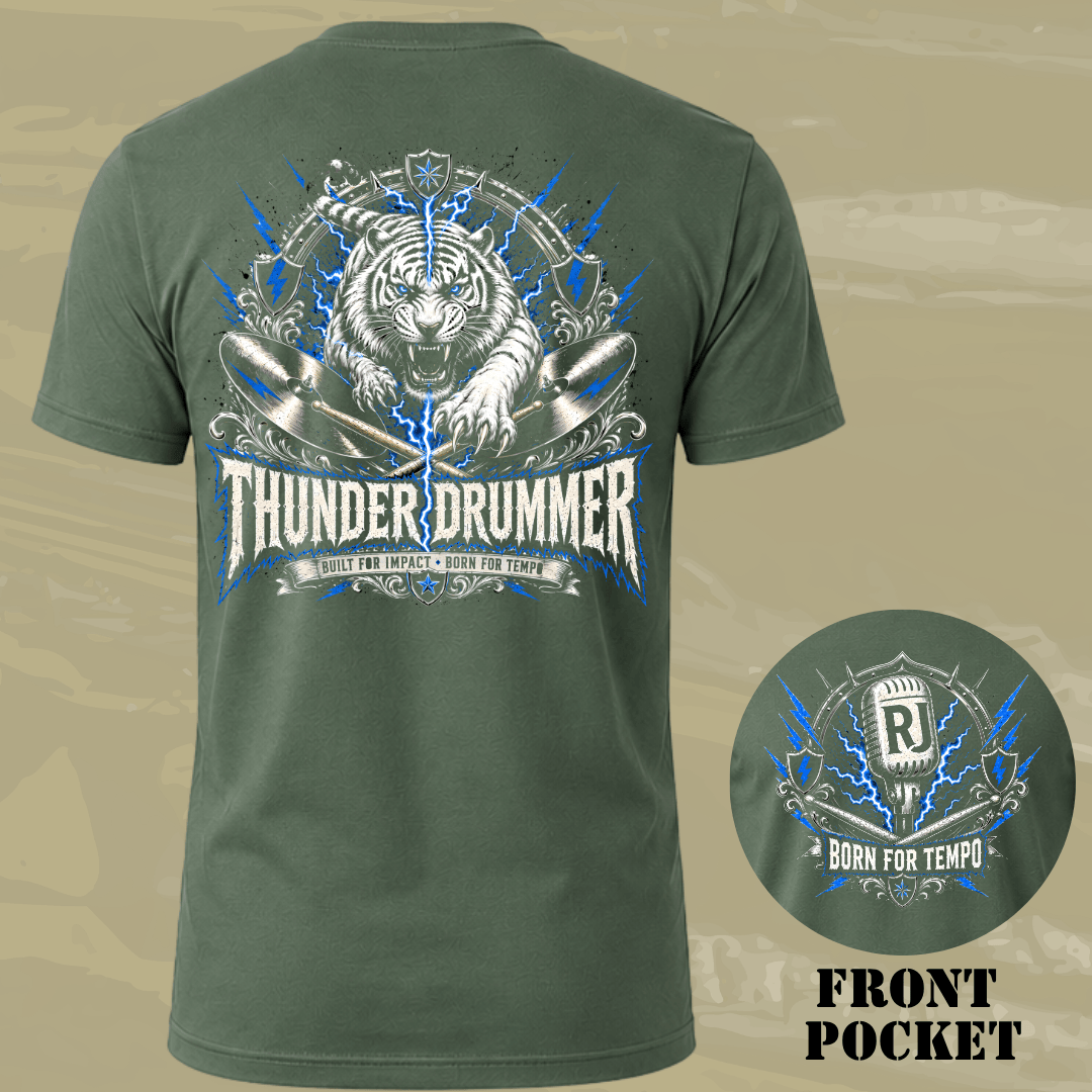 Thunder Drummer Back T-shirt