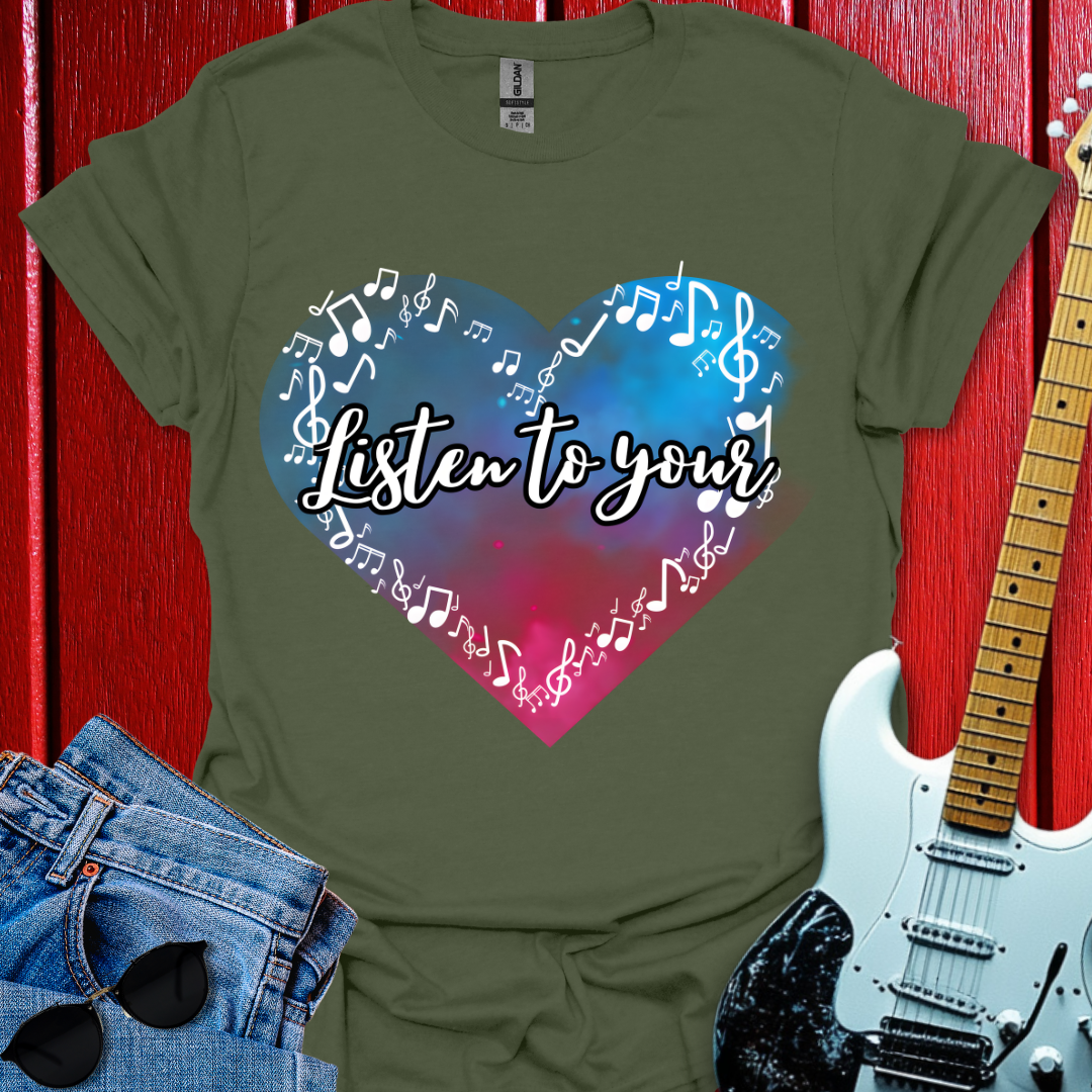 White Heart Note T-shirt