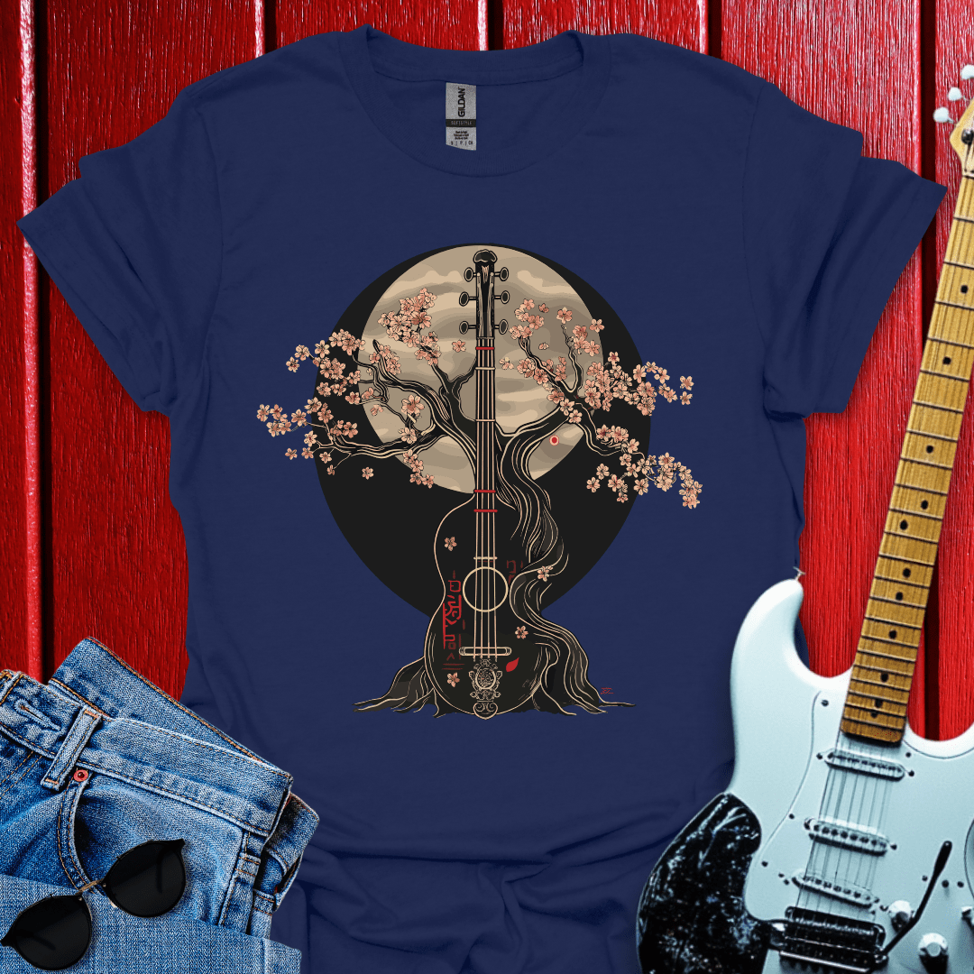 Cherry Blooms Guitar T-shirt