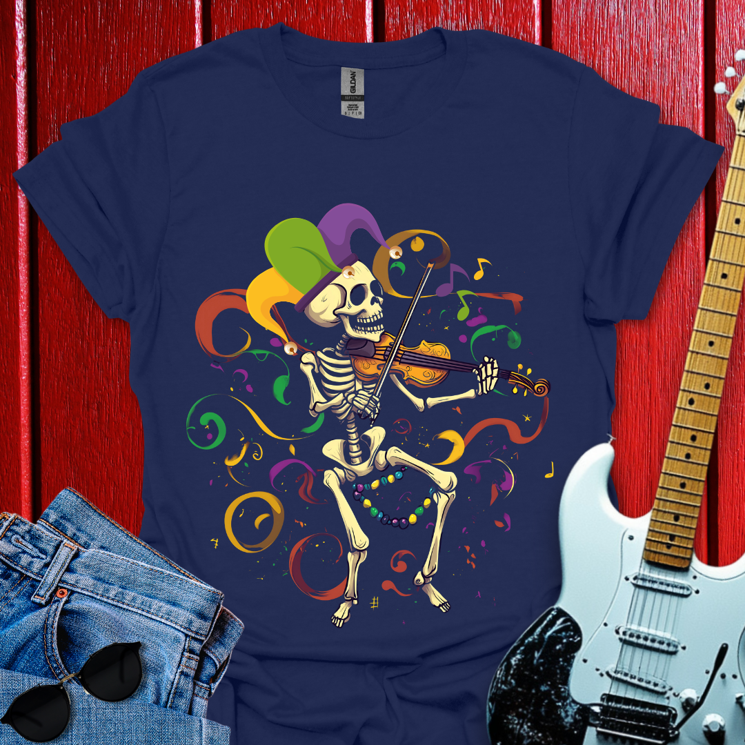Mardi Gras Skeleton T-shirt