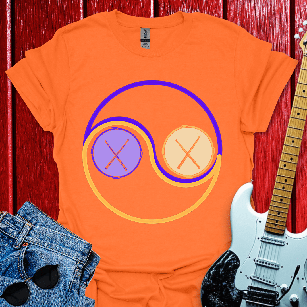 Drums Yin Yan T-shirt