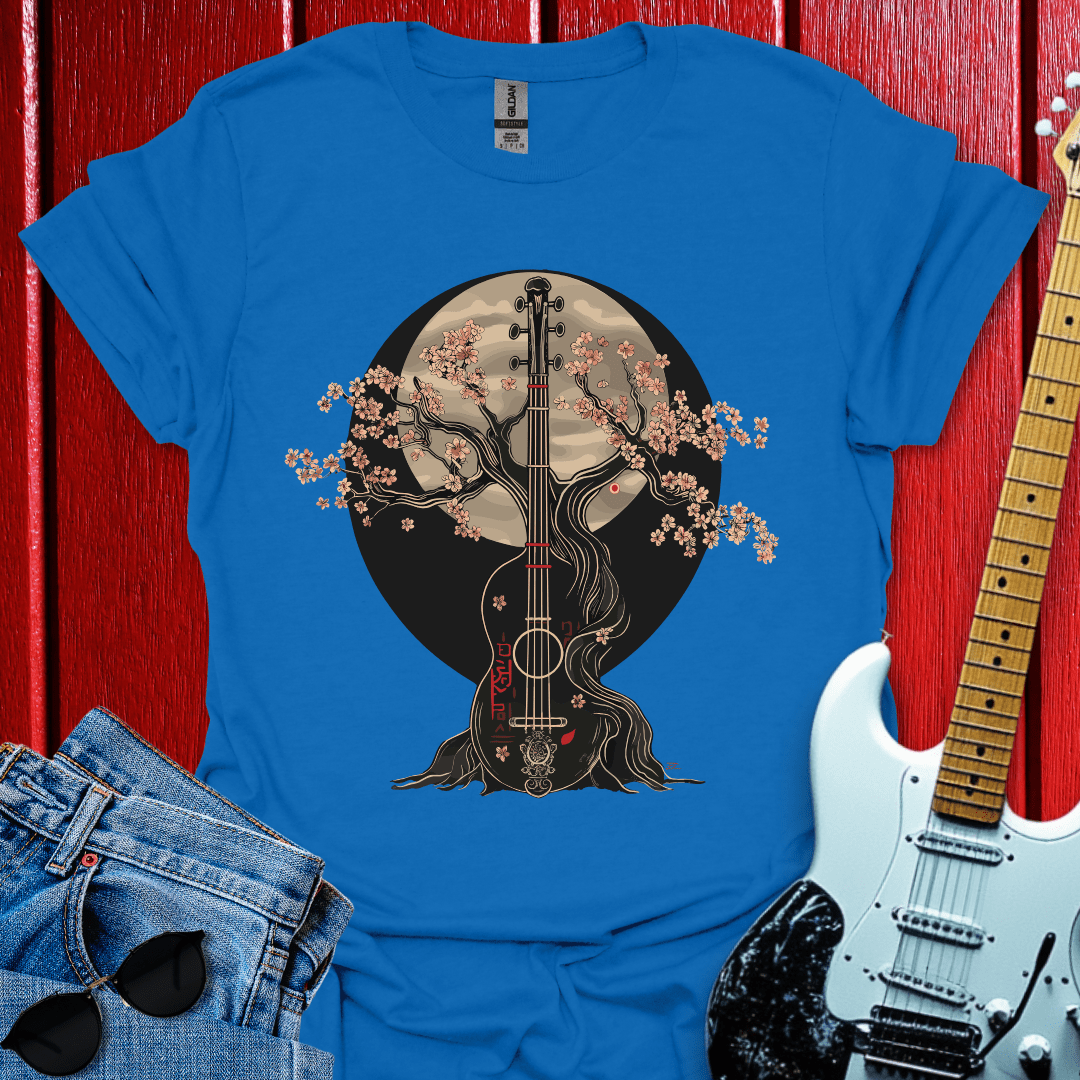 Cherry Blooms Guitar T-shirt