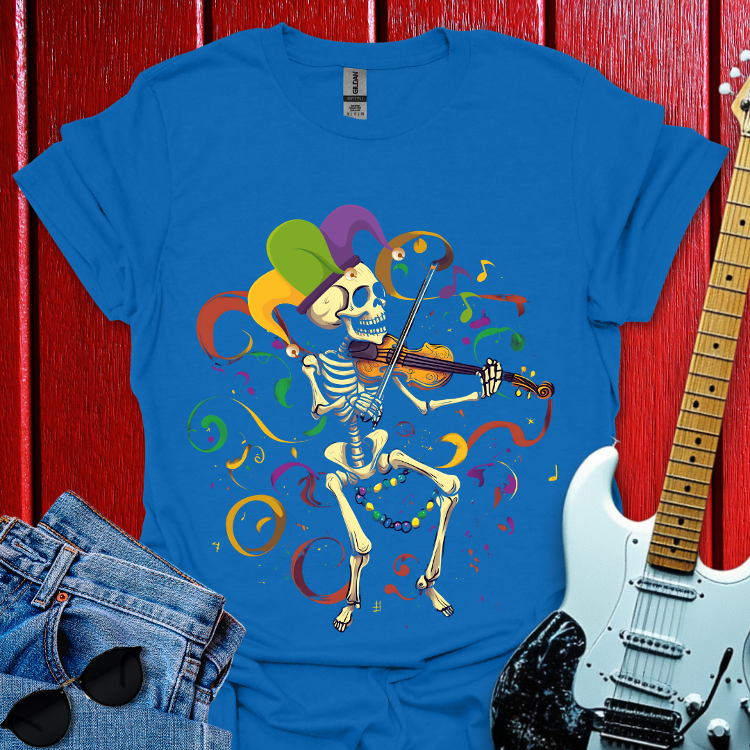 Mardi Gras Skeleton T-shirt