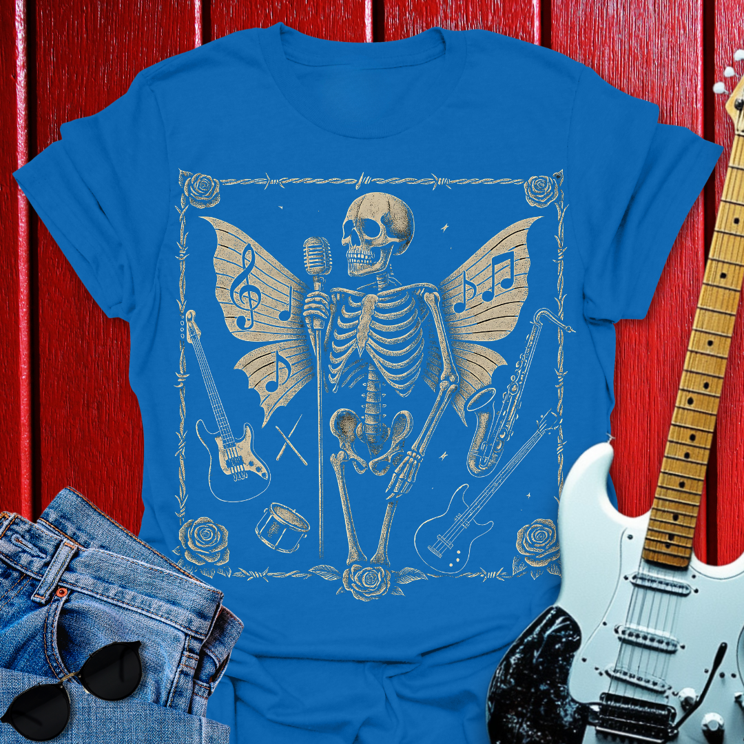Skeleton Serenade T-shirt