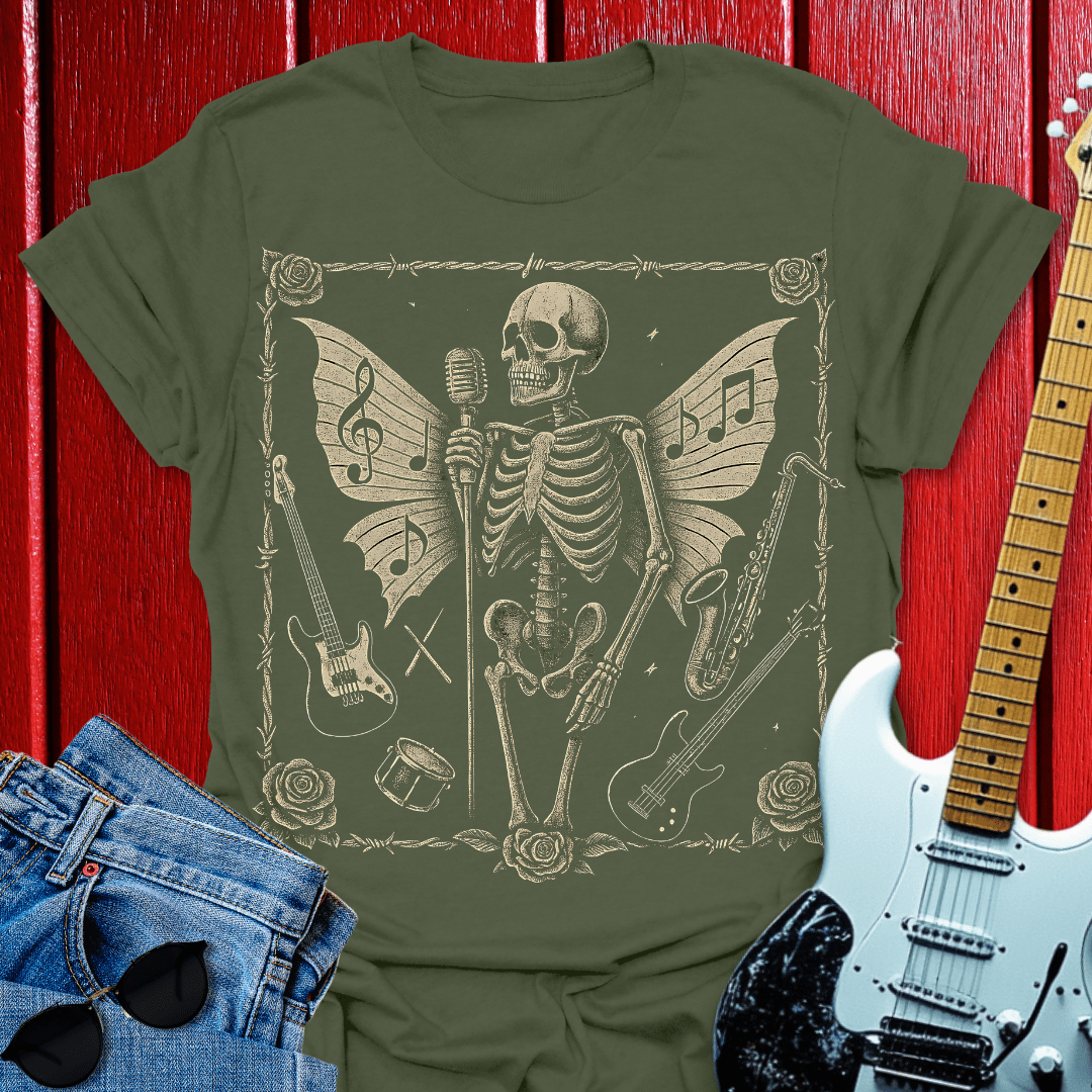 Skeleton Serenade T-shirt