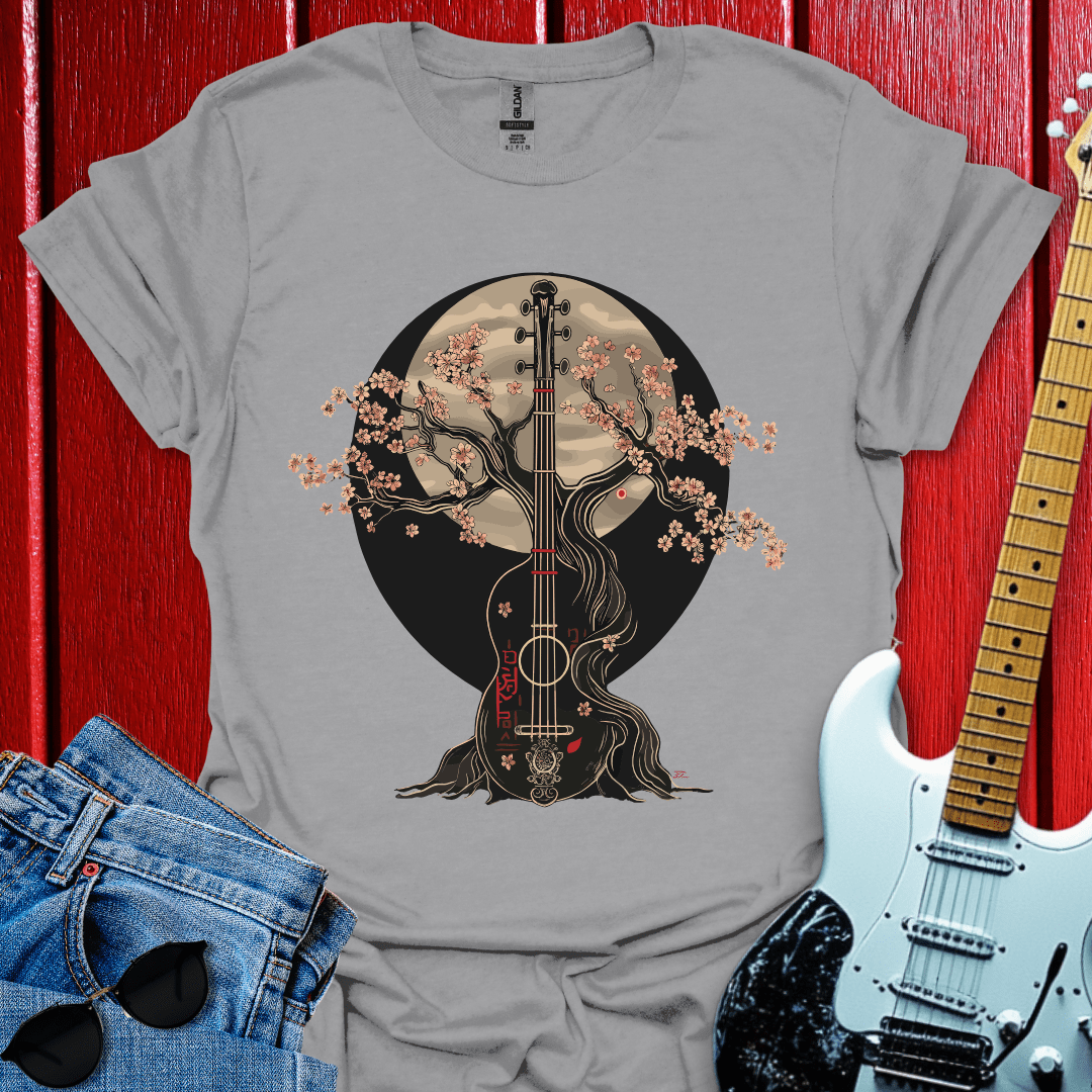 Cherry Blooms Guitar T-shirt