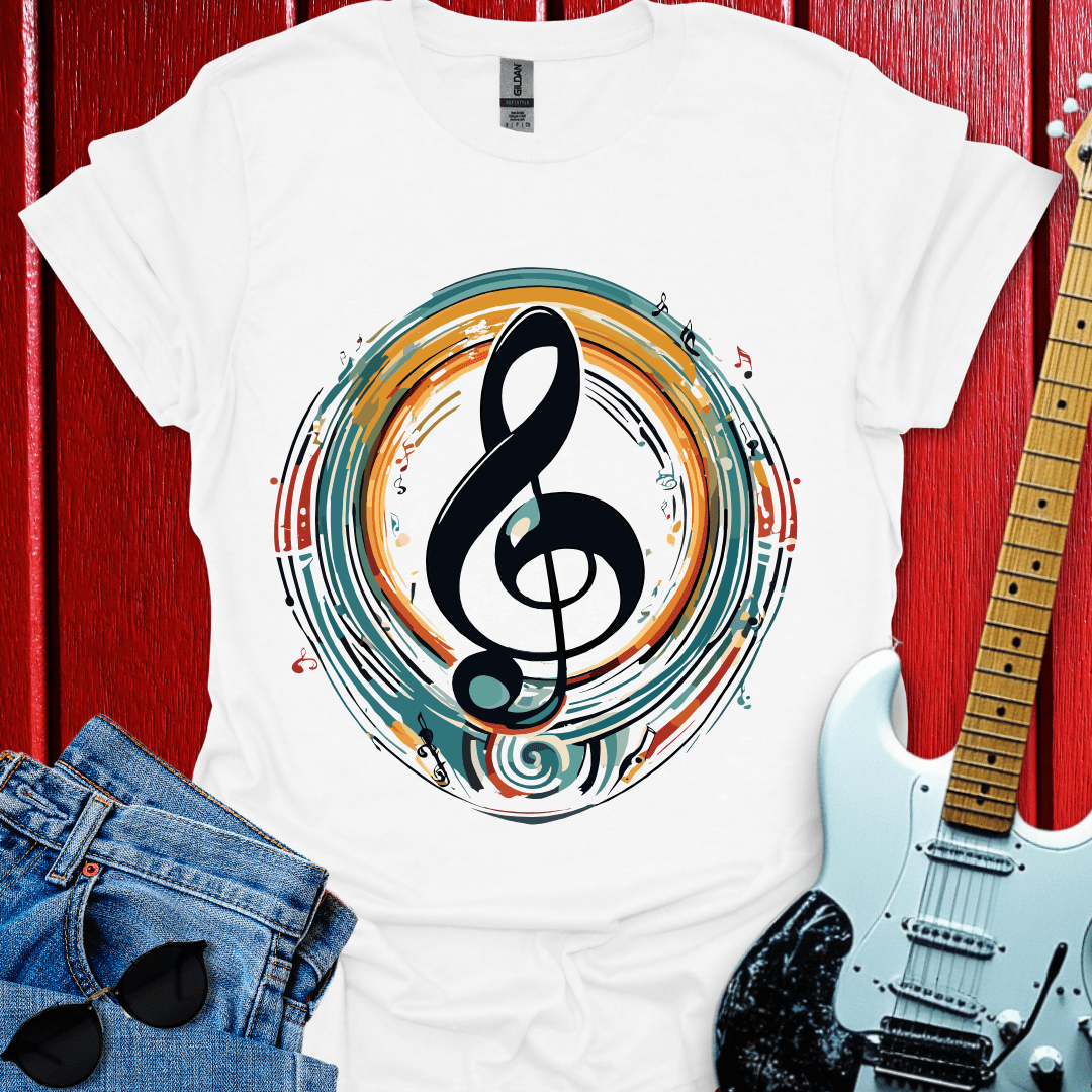 Acrylic Clef Note T-shirt