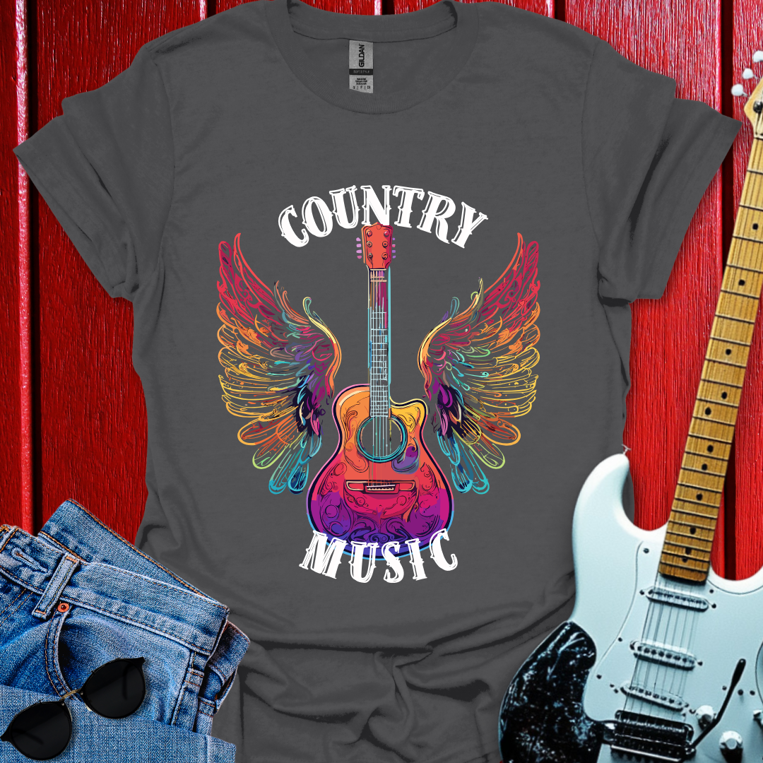 Country Winged Guitar T-shirt