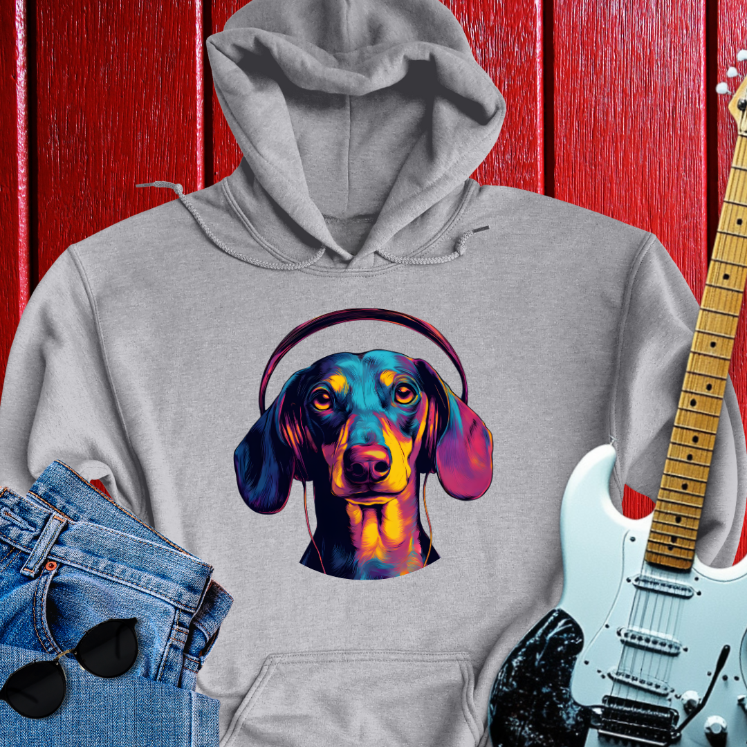 Dachshund Tuned In Hoodie