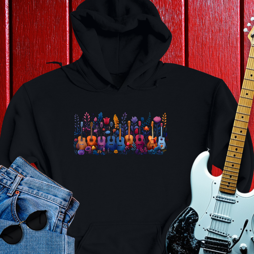 Floral Guitar  Hoodie