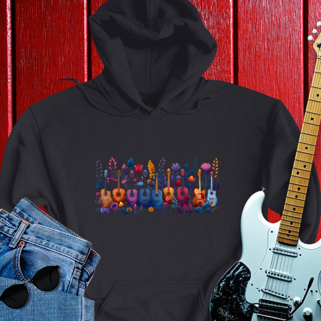 Floral Guitar  Hoodie