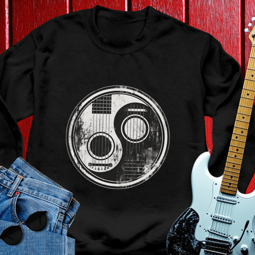 Distressed Yin/Yang Crewneck