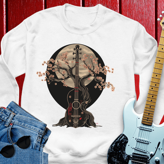 Cherry Blooms Guitar Crewneck