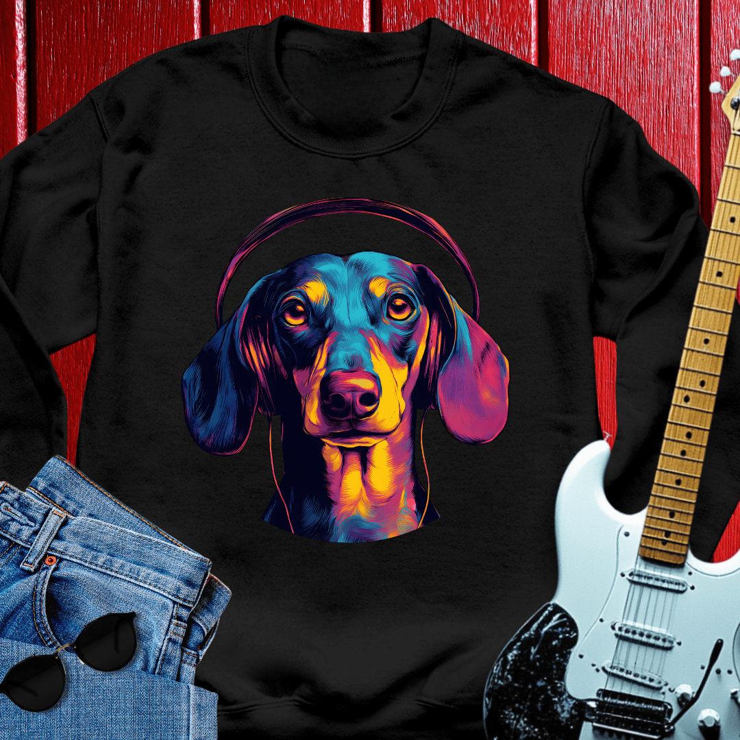 Dachshund Tuned In Crewneck