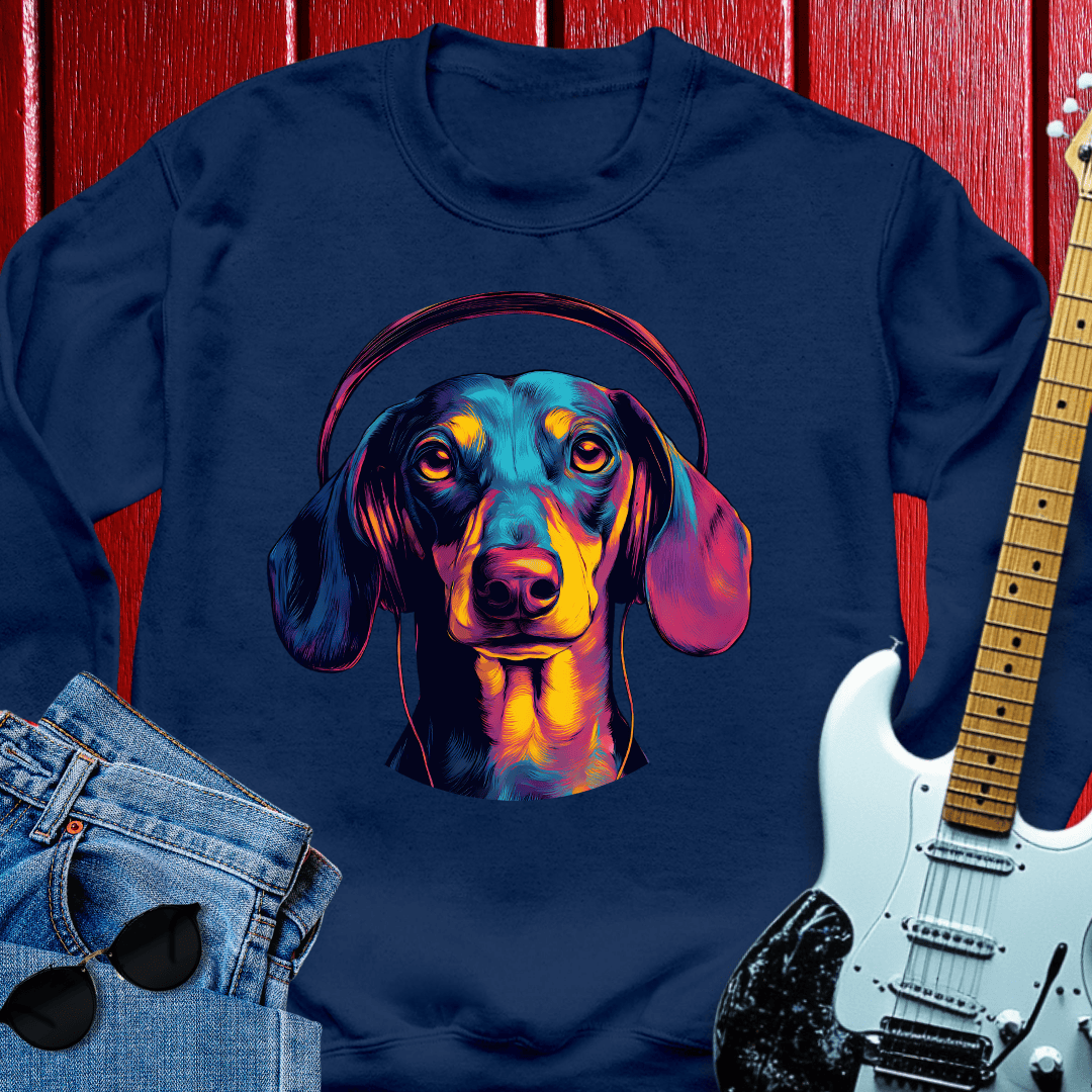Dachshund Tuned In Crewneck
