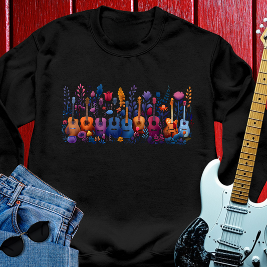 Floral Guitar Crewneck